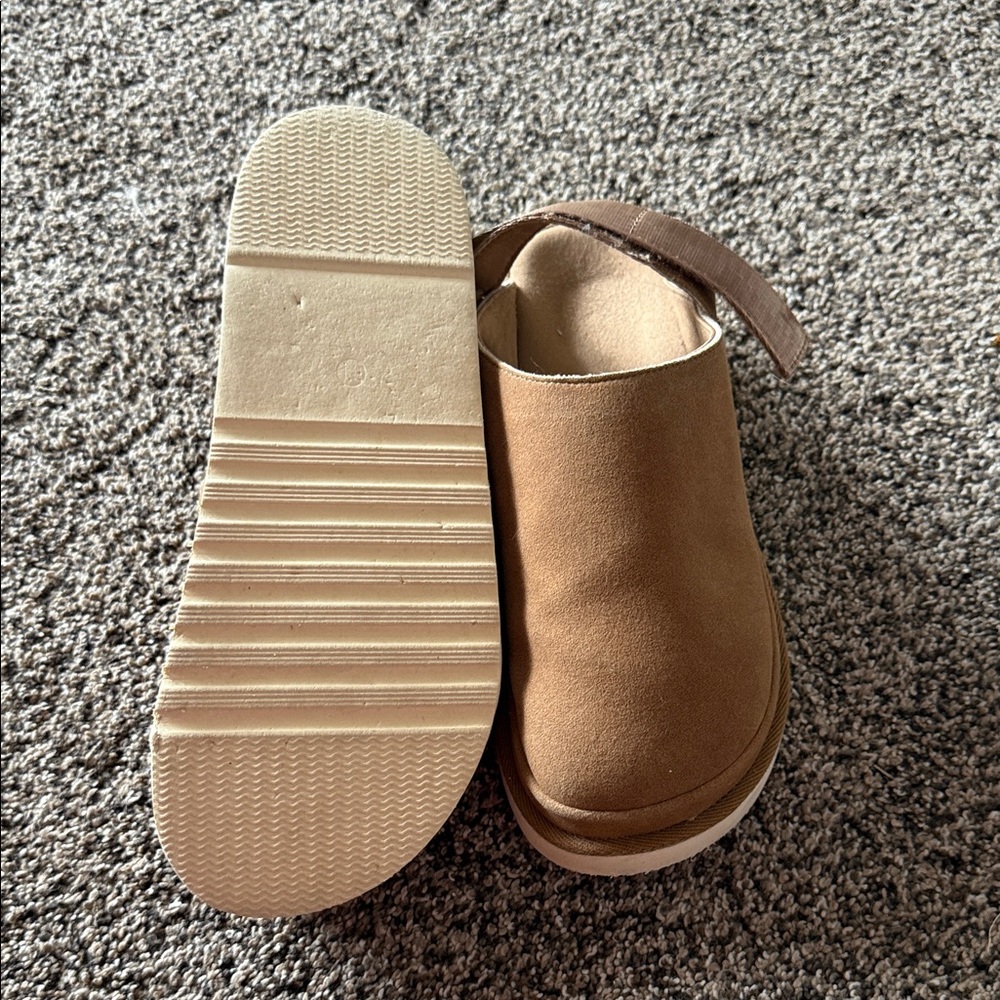Brown Suede Slip-On Clogs - Picture 2 of 5